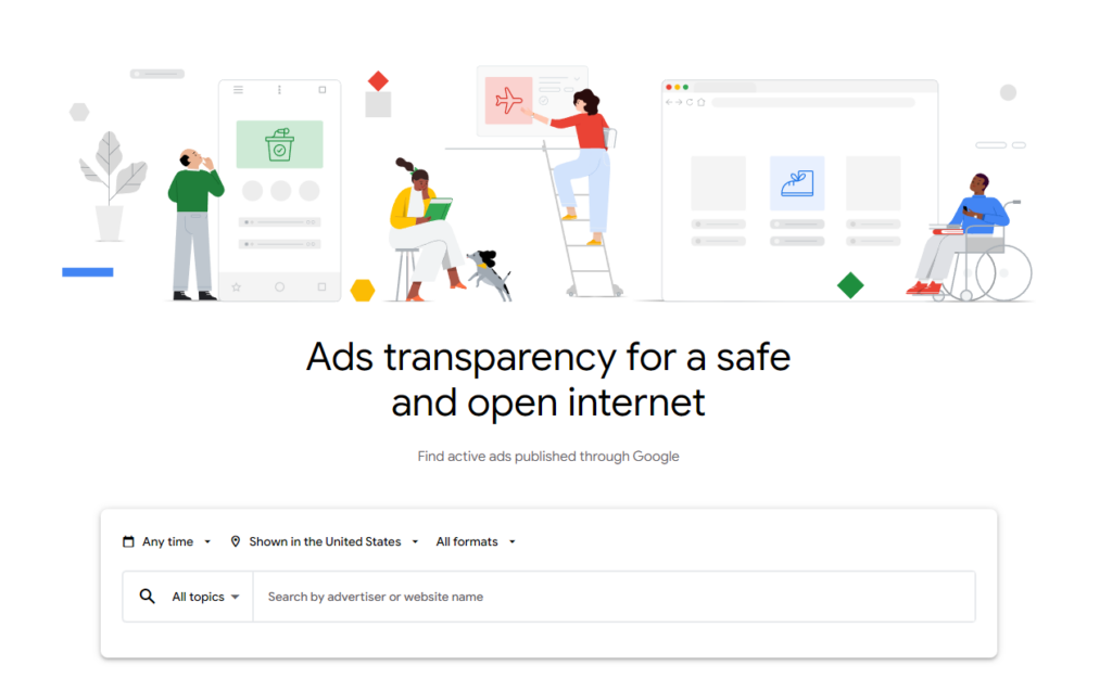 transparency center google ads